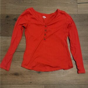 Button Down Long Sleeve Top